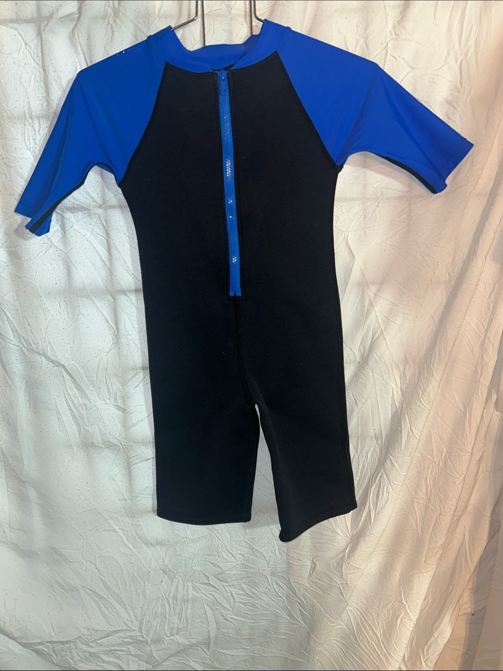 Kids Blue & Black Short Sleeve Wetsuit Swimwear